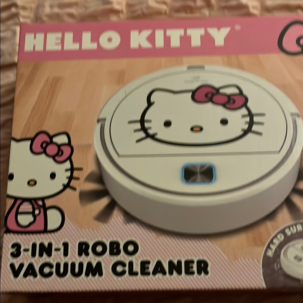 Hello Kitty Pink and White Robo Vacuum Cleaner